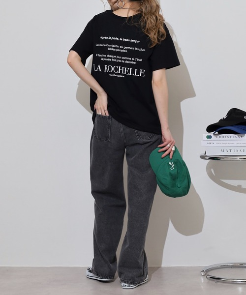 tシャツ hunch USAコットンロゴプリントTシャツ レディース セール】hunch USAコットンロゴプリントTシャツ（Tシャツ