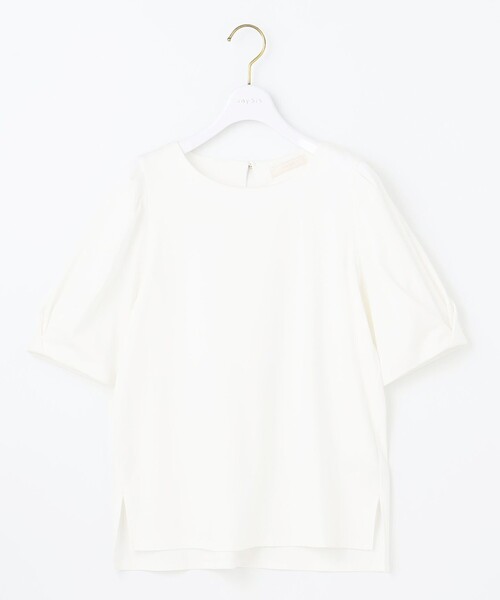 ANY SIS(エニィスィス)の「スーピマスムース 袖タック Tシャツ(Tシャツ/カットソー・レディース・ホワイト系9/ブラック系/グレー系9/アイボリー系/ダルブルー系/グリーン系/ライトイエロー系/レッド系・0)」の22枚目の写真