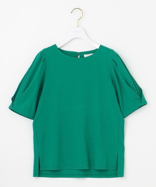 ANY SIS(エニィスィス)の「スーピマスムース 袖タック Tシャツ(Tシャツ/カットソー・レディース・ホワイト系9/ブラック系/グレー系9/アイボリー系/ダルブルー系/グリーン系/ライトイエロー系/レッド系・0)」の18枚目の写真