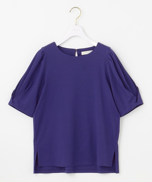 ANY SIS(エニィスィス)の「スーピマスムース 袖タック Tシャツ(Tシャツ/カットソー・レディース・ホワイト系9/ブラック系/グレー系9/アイボリー系/ダルブルー系/グリーン系/ライトイエロー系/レッド系・0)」の16枚目の写真