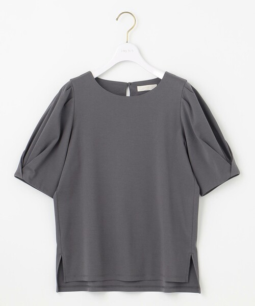 ANY SIS(エニィスィス)の「スーピマスムース 袖タック Tシャツ(Tシャツ/カットソー・レディース・ホワイト系9/ブラック系/グレー系9/アイボリー系/ダルブルー系/グリーン系/ライトイエロー系/レッド系・0)」の15枚目の写真