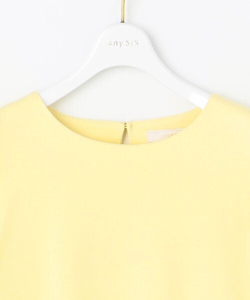 ANY SIS(エニィスィス)の「スーピマスムース 袖タック Tシャツ(Tシャツ/カットソー・レディース・ホワイト系9/ブラック系/グレー系9/アイボリー系/ダルブルー系/グリーン系/ライトイエロー系/レッド系・0)」の13枚目の写真