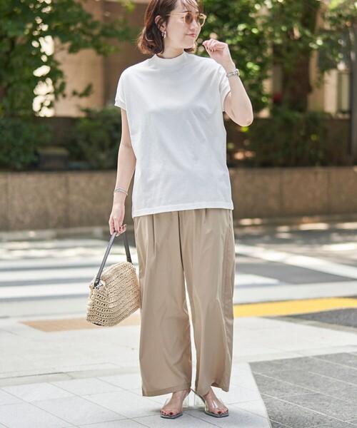 【関税込み】Theory トープ ワイドパンツ DOOPZ パンツ Drawstring tuck wide pants - ドローストリング