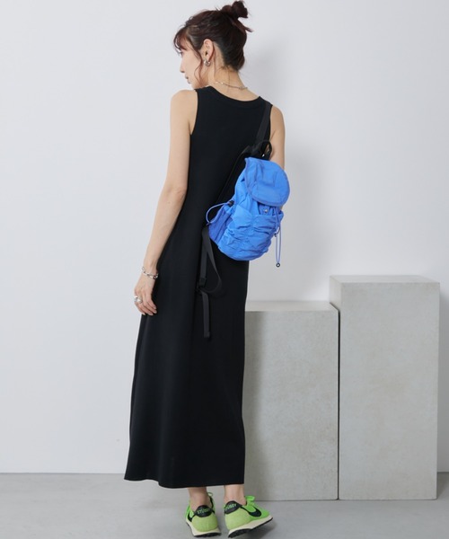 Auntie Rosa Holiday（アンティローザホリデー）の「ヘンリーネックニットロングワンピース（ワンピース・レディース・ブラック/ホワイト×ブラック/ブラック×ホワイト・FREE）」の8枚目の写真