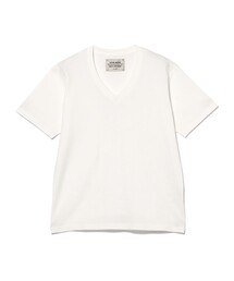 FUTURE ARCHIVE / V NECK SOLID TEE "WHITE"