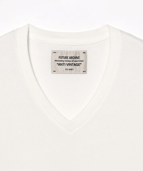 FUTURE ARCHIVE(フューチャーアーカイブ)の「FUTURE ARCHIVE / V NECK SOLID TEE "WHITE"(Tシャツ/カットソー・メンズ・ホワイト・M/S)」の3枚目の写真