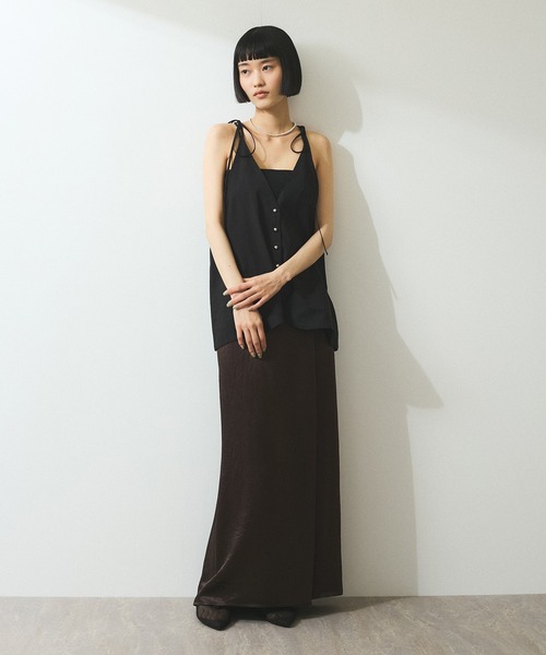 ベスト ジレ 「WEB限定」2WAYダブルストラップキャミソールジレ レディース WEB限定】2WAYダブルストラップキャミソールジレ（ベスト
