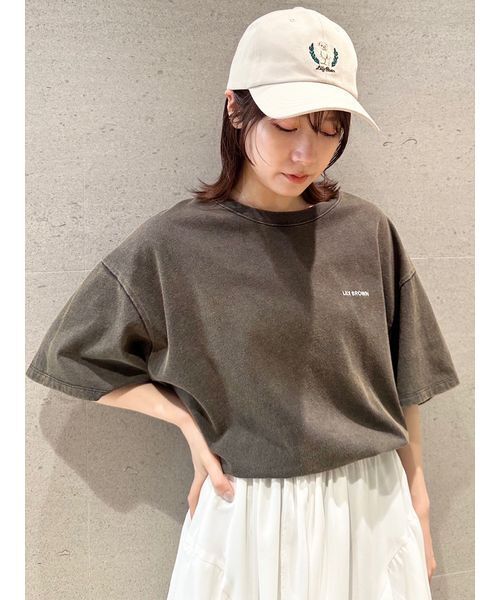 LILY BROWN(リリーブラウン)の「【ZOZO限定カラー】バックプリントオーバーTシャツ(Tシャツ/カットソー・レディース・ブラック/ライトグレー/ピンク/ベージュ・FREE)」の2枚目の写真