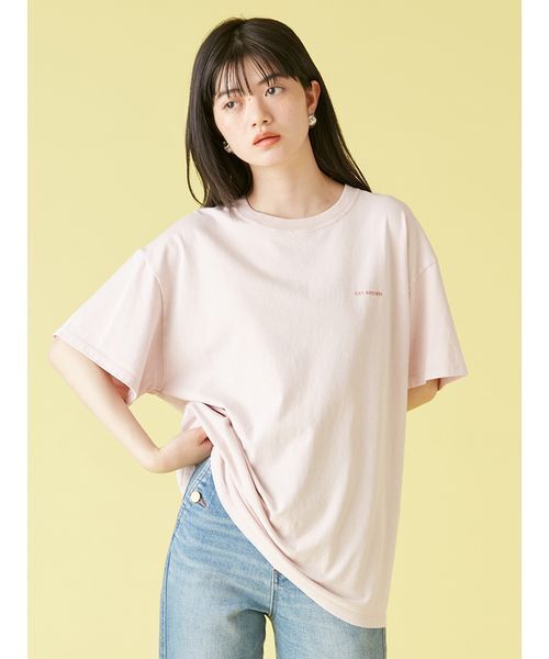 LILY BROWN(リリーブラウン)の「【ZOZO限定カラー】バックプリントオーバーTシャツ(Tシャツ/カットソー・レディース・ブラック/ライトグレー/ピンク/ベージュ・FREE)」の8枚目の写真