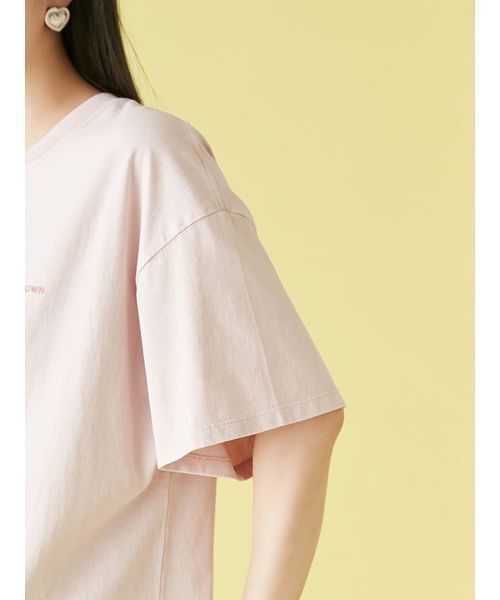 LILY BROWN(リリーブラウン)の「【ZOZO限定カラー】バックプリントオーバーTシャツ(Tシャツ/カットソー・レディース・ブラック/ライトグレー/ピンク/ベージュ・FREE)」の10枚目の写真