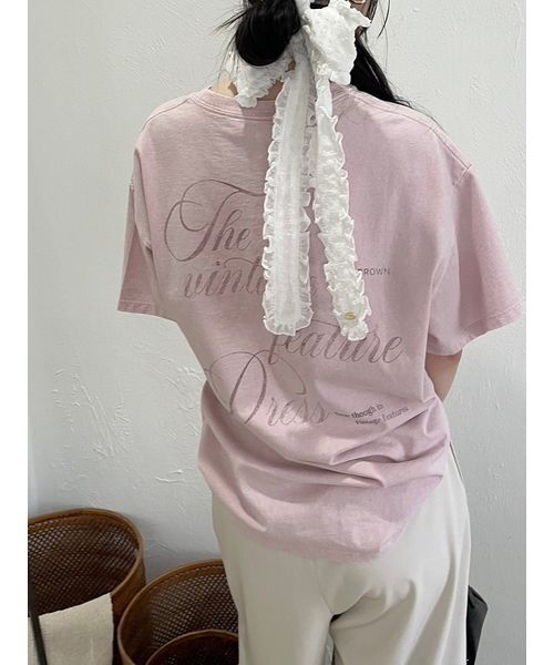 LILY BROWN(リリーブラウン)の「【ZOZO限定カラー】バックプリントオーバーTシャツ(Tシャツ/カットソー・レディース・ブラック/ライトグレー/ピンク/ベージュ・FREE)」の15枚目の写真