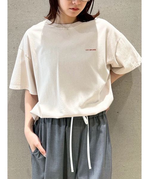 LILY BROWN(リリーブラウン)の「【ZOZO限定カラー】バックプリントオーバーTシャツ(Tシャツ/カットソー・レディース・ブラック/ライトグレー/ピンク/ベージュ・FREE)」の18枚目の写真