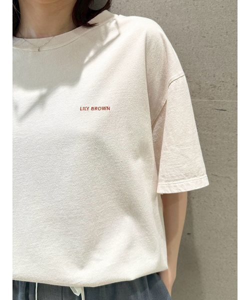 LILY BROWN(リリーブラウン)の「【ZOZO限定カラー】バックプリントオーバーTシャツ(Tシャツ/カットソー・レディース・ブラック/ライトグレー/ピンク/ベージュ・FREE)」の21枚目の写真