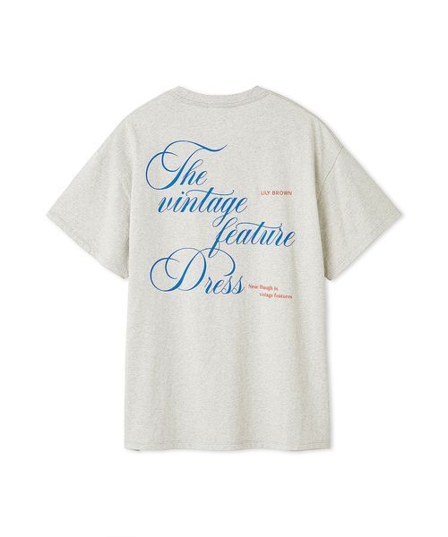 LILY BROWN(リリーブラウン)の「【ZOZO限定カラー】バックプリントオーバーTシャツ(Tシャツ/カットソー・レディース・ブラック/ライトグレー/ピンク/ベージュ・FREE)」の1枚目の写真