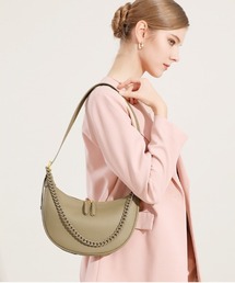 【 NiiNa / ニーナ 】高品質牛革 2way ラウンドデザイン ワンハンドル 本革ショルダーバッグ