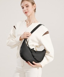 【 NiiNa / ニーナ 】高品質牛革 2way ラウンドデザイン ワンハンドル 本革ショルダーバッグ