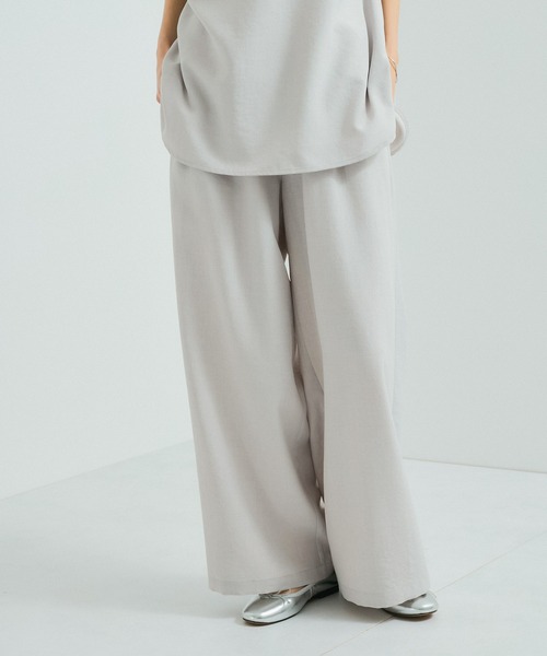 le cercle ADAM ET ROPE'(ルセルクルアダムエロペ)の「【セットアップ対応】タンブラーブッチャーワイドパンツ(その他パンツ・レディース・チャコールグレー/キャメル/ライトグレー/グレー系その他/ダークブラウン・FREE)」の2枚目の写真