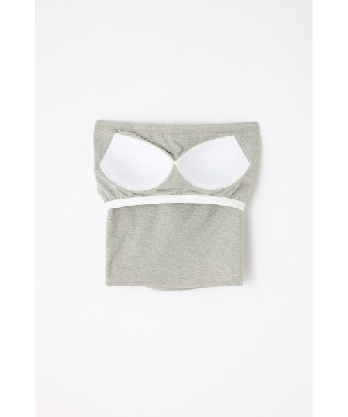 LAGUA GEM（ラグアジェム）の「CUP ベアトップ（チューブトップ・レディース・ホワイト/ブラック/杢グレー・FREE）」の9枚目の写真