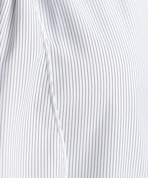 GALLORIA（ギャローリア）の「【キレメクシリーズ】さらっと快適・着心地楽々　ボウタイブラウス（シャツ/ブラウス・レディース・ホワイト×ネイビー/ライトブルー/ホワイト・S/M/L/LL）」の6枚目の写真