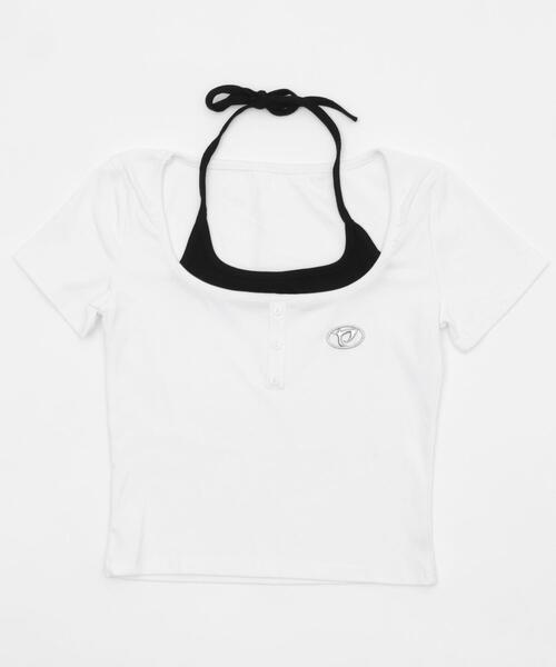 dispark(ディスパーク)の「DISPARK/メタルパッチレイヤードピチTOP(Tシャツ/カットソー・レディース・ブラック/ホワイト・FREE)」の14枚目の写真