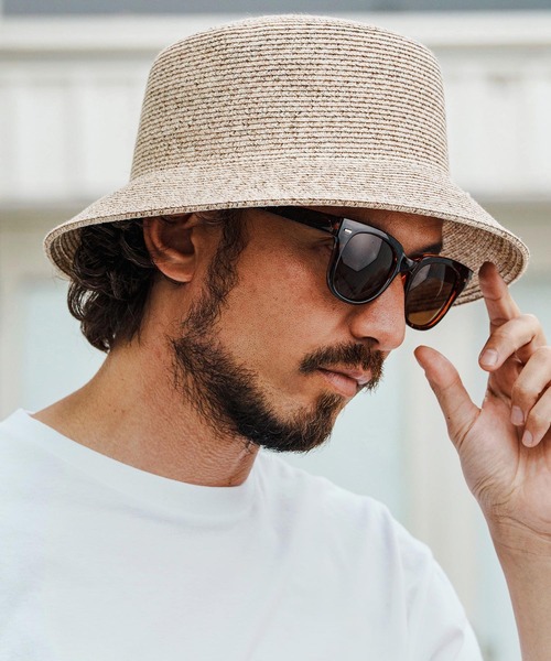 CAMBIO(カンビオ)の「mko12885-Polyester Braid Bucket Hat バケットハット(ハット・メンズ・ブラウン系その他/ベージュ系その他/ブラックミックス・FREE)」の1枚目の写真