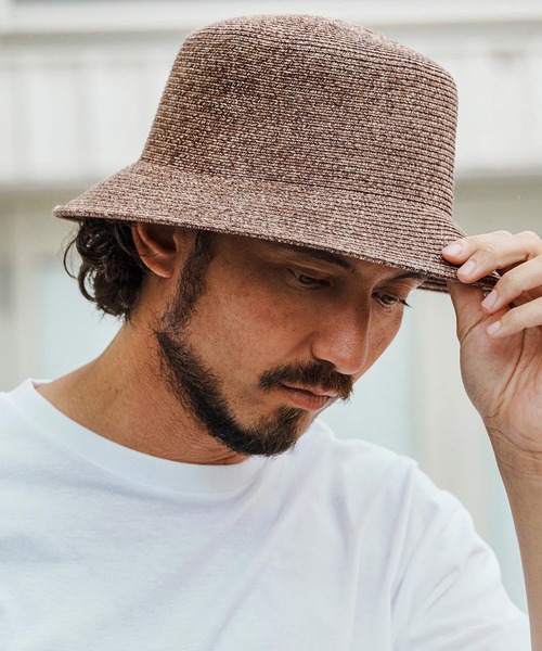 RaJu ♥ TWO-TONE BUCKET HAT/追跡付 mko12885-Polyester Braid Bucket Hat バケットハット（ハット