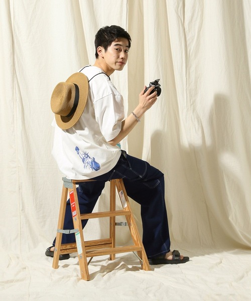 niko and...（ニコアンド）の「コード付きストローハット（ハット・メンズ・ベージュ/チャコール・FREE）」の5枚目の写真