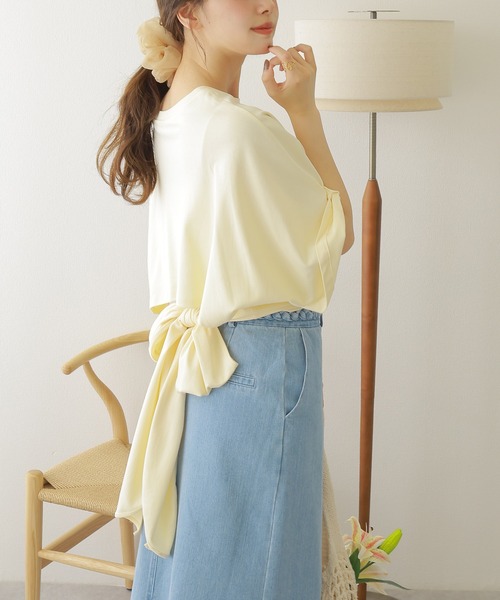 tシャツ back tie loose tee /バックリボンルーズtシャツ レディース back tie loose tee /バックリボンルーズtシャツ（Tシャツ
