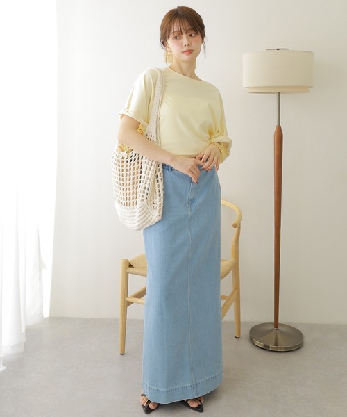 LAULEN(ローレン)の「back tie loose tee /バックリボンルーズtシャツ(Tシャツ/カットソー・レディース・グレー/イエロー/アイボリー・FREE)」の6枚目の写真