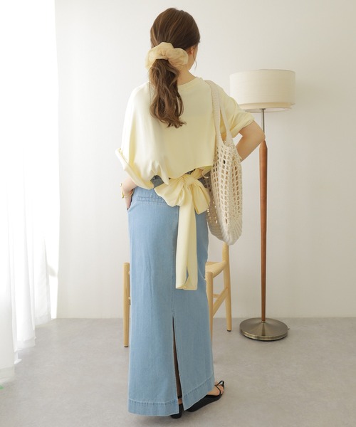 back tie loose tee /バックリボンルーズtシャツ（Tシャツ