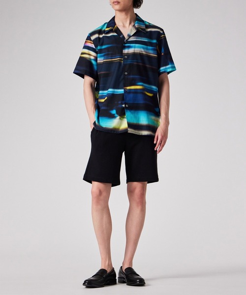 PS Paul Smith(ピーエスポールスミス)の「"Motion Blur" オープンカラーシャツ / 152312 695U(シャツ/ブラウス・メンズ・ホワイト/ネイビー・SMALL/MEDIUM/LARGE/X-LARGE/XX-LARGE)」の7枚目の写真