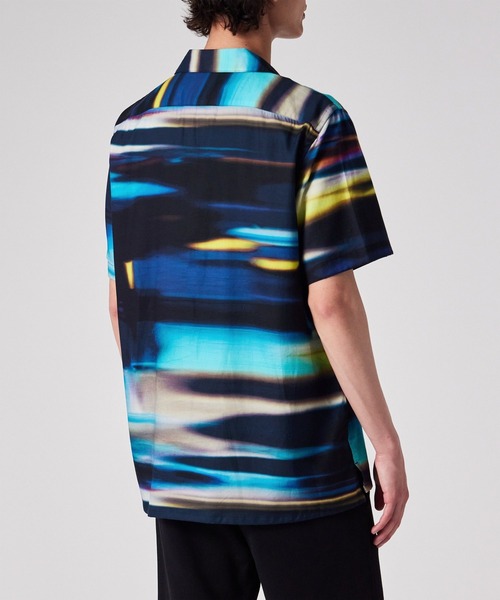 PS Paul Smith(ピーエスポールスミス)の「"Motion Blur" オープンカラーシャツ / 152312 695U(シャツ/ブラウス・メンズ・ホワイト/ネイビー・SMALL/MEDIUM/LARGE/X-LARGE/XX-LARGE)」の9枚目の写真