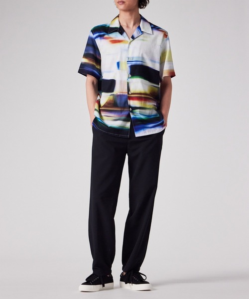 PS Paul Smith(ピーエスポールスミス)の「"Motion Blur" オープンカラーシャツ / 152312 695U(シャツ/ブラウス・メンズ・ホワイト/ネイビー・SMALL/MEDIUM/LARGE/X-LARGE/XX-LARGE)」の10枚目の写真