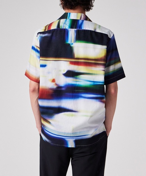 PS Paul Smith(ピーエスポールスミス)の「"Motion Blur" オープンカラーシャツ / 152312 695U(シャツ/ブラウス・メンズ・ホワイト/ネイビー・SMALL/MEDIUM/LARGE/X-LARGE/XX-LARGE)」の12枚目の写真