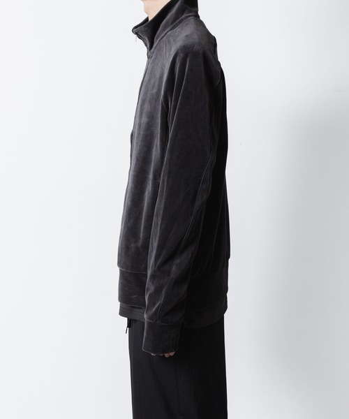 ATTACHMENT（アタッチメント）の「CO/PE ベロア ジャージートラックジャケット/ CO/PE VELOR JERSEY TRACK JACKET（ブルゾン・メンズ・ダークグレー/ブラック・1/2/3）」の9枚目の写真