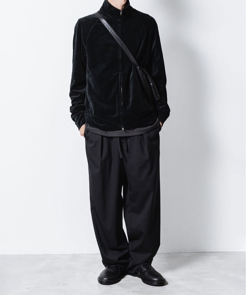 ATTACHMENT（アタッチメント）の「CO/PE ベロア ジャージートラックジャケット/ CO/PE VELOR JERSEY TRACK JACKET（ブルゾン・メンズ・ダークグレー/ブラック・1/2/3）」の14枚目の写真