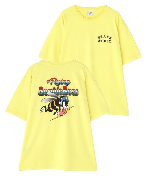AVIREX(アヴィレックス)の「《WEB&DEPOT限定》BUMBLE BEES T-SHIRT / バンブルビーズ 半袖Tシャツ / AVIREX / アヴィレックス(Tシャツ/カットソー・メンズ・ブラック/ホワイト/ピンク/イエロー・X-LARGE/XX-LARGE/MEDIUM/LARGE)」の4枚目の写真