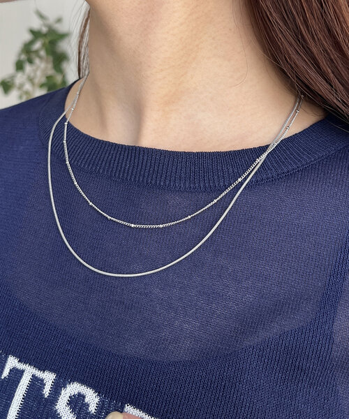 Chez toi（シェトワ）の「２連キャシャネックレス（ネックレス・レディース・シルバー/ゴールド・FREE）」の3枚目の写真