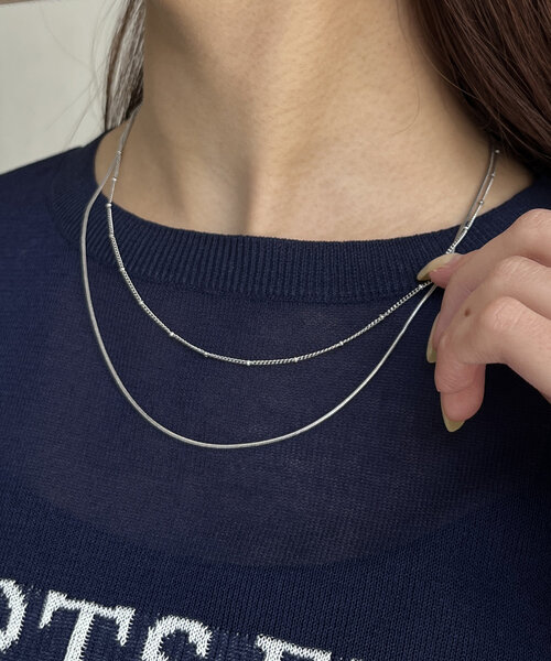 Chez toi（シェトワ）の「２連キャシャネックレス（ネックレス・レディース・シルバー/ゴールド・FREE）」の4枚目の写真