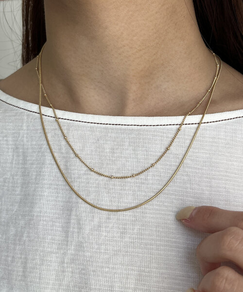 Chez toi（シェトワ）の「２連キャシャネックレス（ネックレス・レディース・シルバー/ゴールド・FREE）」の9枚目の写真