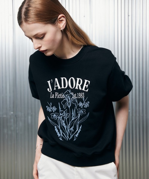 LARTIGENT(ラーティゼン)の「L2 FLOWER SWEATSHIRT(Tシャツ/カットソー・レディース・ブラック・FREE)」の2枚目の写真