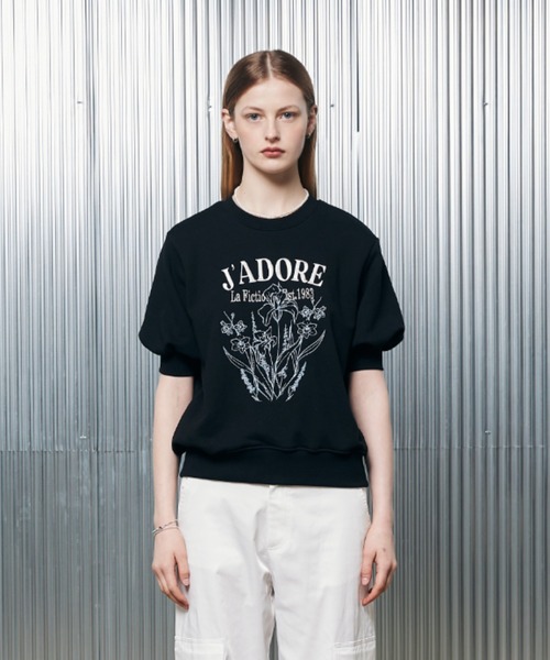 LARTIGENT(ラーティゼン)の「L2 FLOWER SWEATSHIRT(Tシャツ/カットソー・レディース・ブラック・FREE)」の6枚目の写真