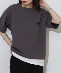 ジャガード レイヤード ワイド 半袖 Tシャツ
