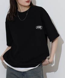ジャガード レイヤード ワイド 半袖 Tシャツ