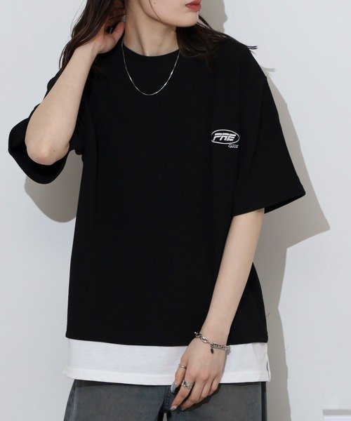 FUNALIVE(ファンアライブ)の「ジャガード レイヤード ワイド 半袖 Tシャツ(Tシャツ/カットソー・メンズ・ベージュ/グレー/ブラック/グレー系その他・L/LL/M)」の19枚目の写真