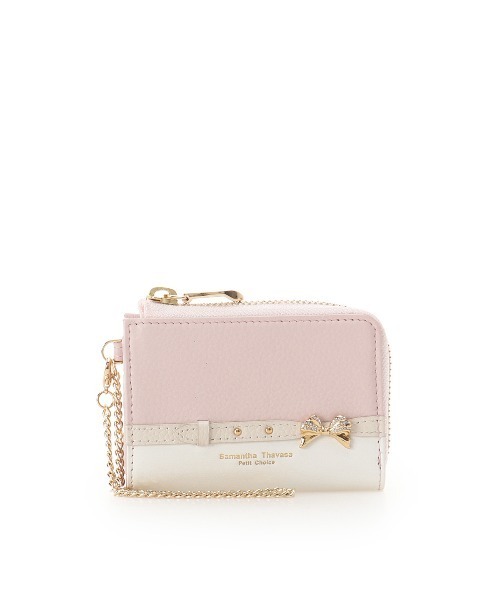 Samantha Thavasa Petit Choice（サマンサタバサ　プチチョイス）の「ビジューリボンバイカラー キーケース（キーケース/キーアクセサリー・レディース・ライトブルー/ピンク/ベージュ・FREE）」の3枚目の写真