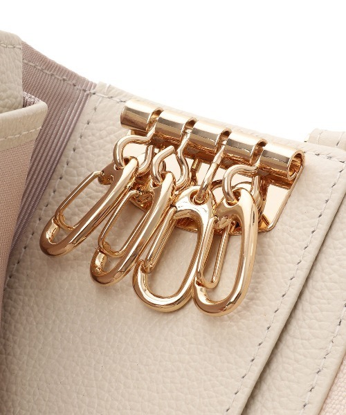 Samantha Thavasa Petit Choice（サマンサタバサ　プチチョイス）の「ビジューリボンバイカラー キーケース（キーケース/キーアクセサリー・レディース・ライトブルー/ピンク/ベージュ・FREE）」の6枚目の写真