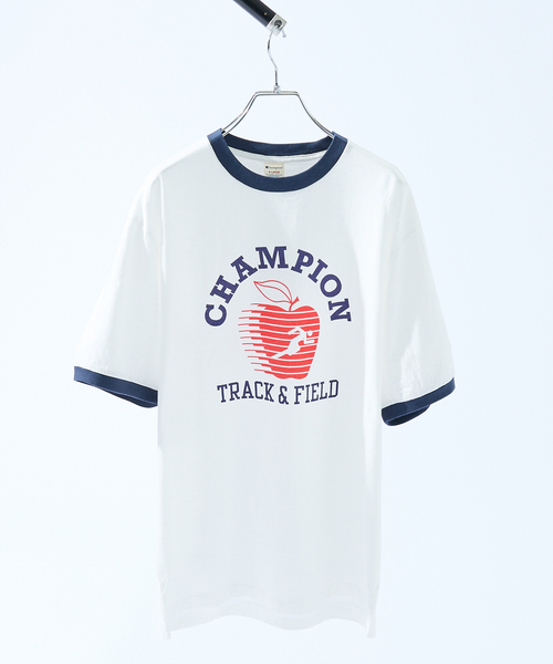 Champion(チャンピオン)の「【Champion】ショートスリーブ リンガーTシャツ(Tシャツ/カットソー・メンズ・イエロー/ネイビー/レッド・L/XL)」の4枚目の写真