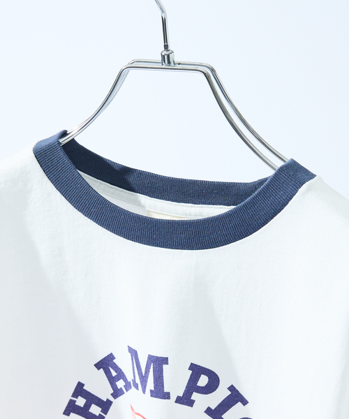 Champion(チャンピオン)の「【Champion】ショートスリーブ リンガーTシャツ(Tシャツ/カットソー・メンズ・イエロー/ネイビー/レッド・L/XL)」の5枚目の写真