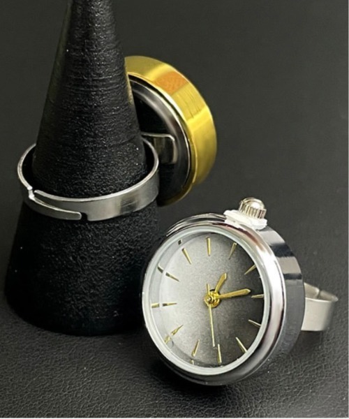 Burner(バーナー)の「【OKUOKU 0909】watch ring 指輪時計 アソート マルチカラー フリーサイズ仕様 oku-ring-g9【RBT】(リング・メンズ・ゴールド/シルバー系その他/シルバー系その他3/ゴールド系その他/シルバー系その他2/シルバー/ゴールド系その他4/ゴールド系その他3/ゴールド系その他2/グリーン系その他3/グリーン系その他2/グリーン系その他/ピンクゴールド・FREE)」の22枚目の写真